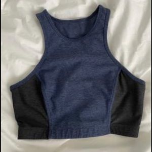 Outdoor Voices Athena Crop Top (S) - Navy/Black